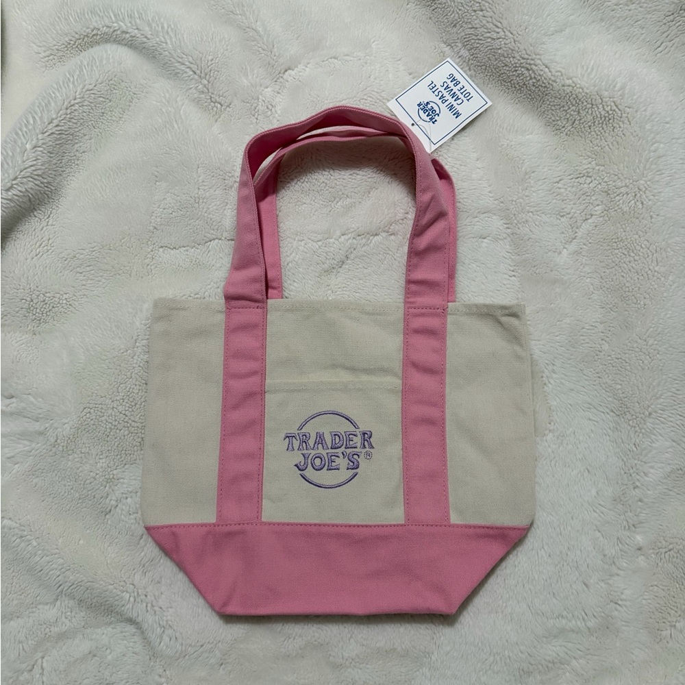 Trader Joe’s Pastel Pink Mini Tote Bag
